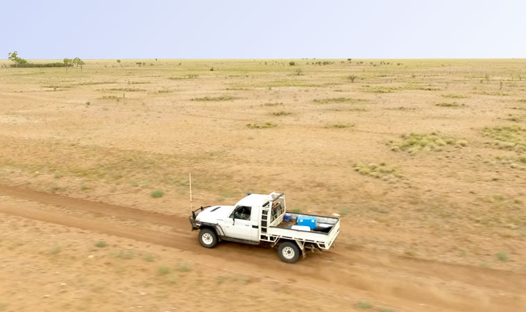 scoutaerial-truck_over_grasslands